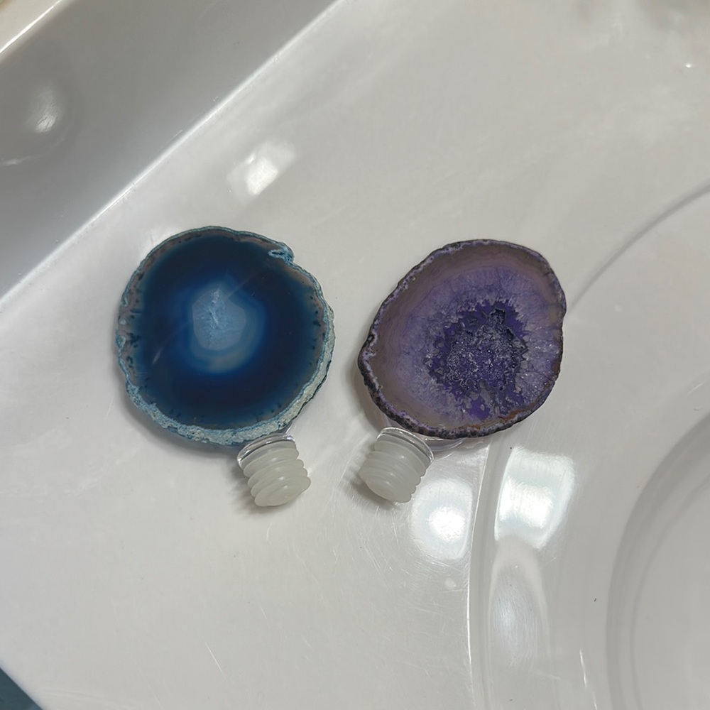 NEW! Blue and Purple Agate Bottle Stoppers